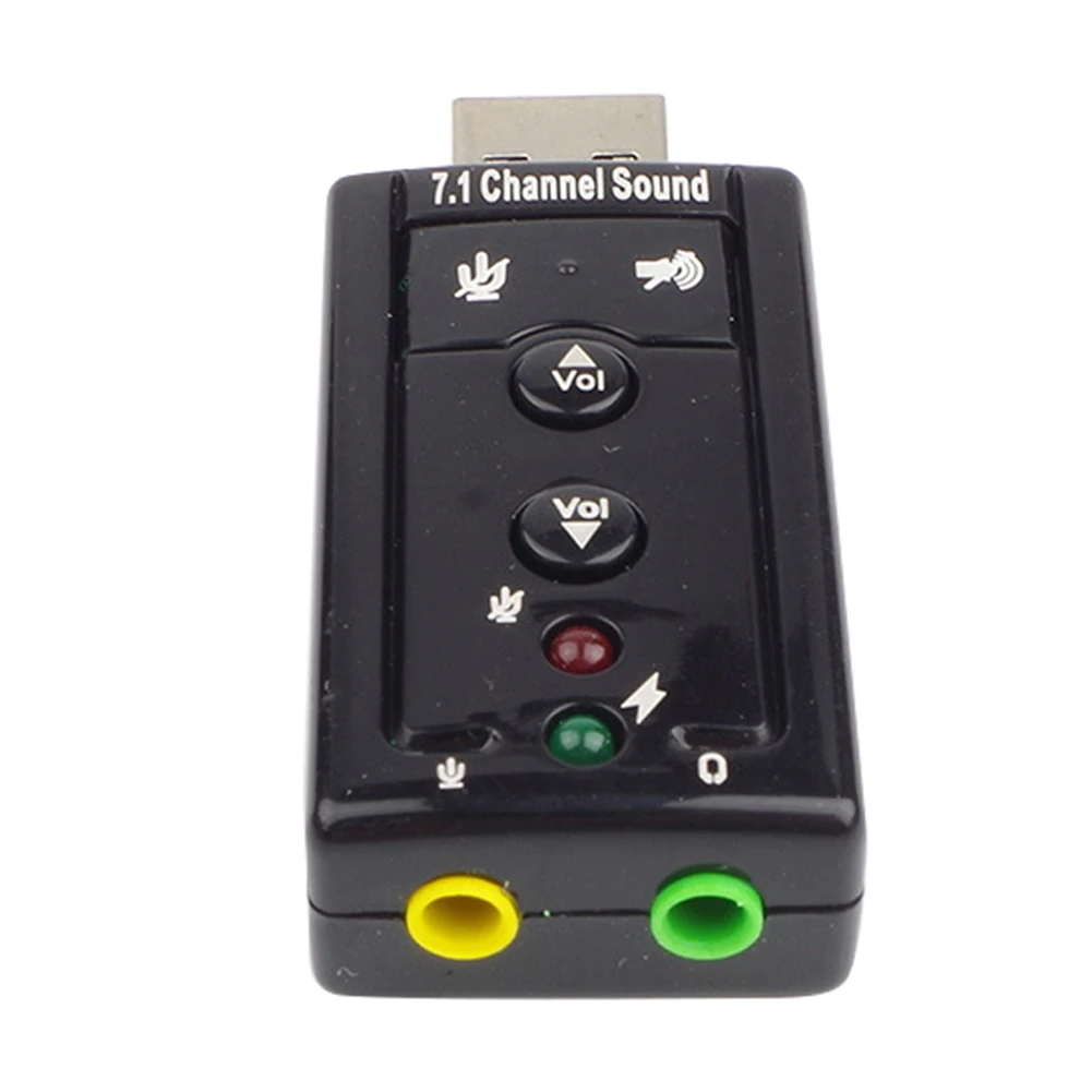 Внешняя USB звуковая карта 7,1 канальный 3D аудио адаптер с 3,5 мм гарнитура микрофон для ПК настольный ноутбук антимагнитный Внешний USB