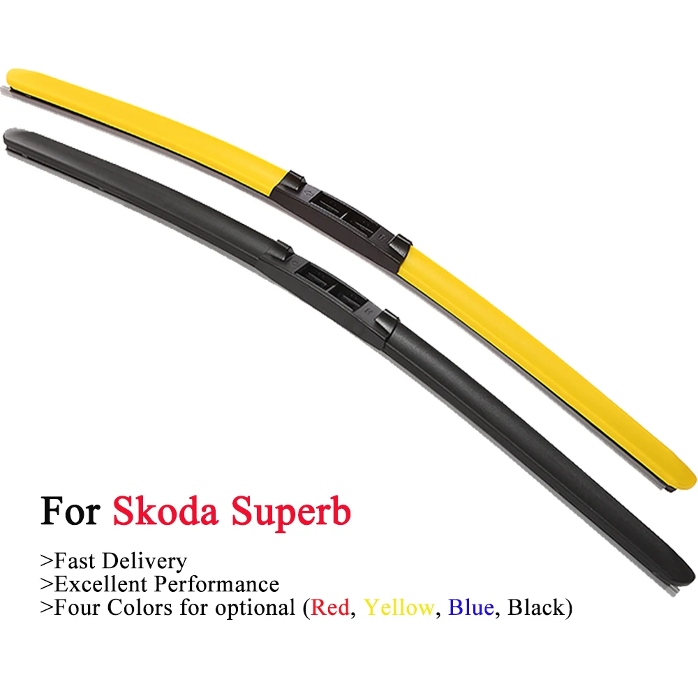 

HESITE Color Wiper Blade For Skoda Superb 1 2 3 4 MK1 B5 3U 3U4 3T MK2 MK3 B6 B8 Model Accessories 2002 2003 2010 2012 2016 2017