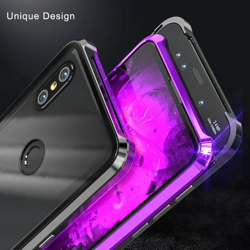 Магнитный украшенный металлический бампер стеклянный чехол для Xiaomi Mi Mix 3