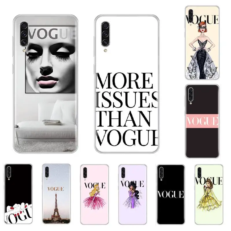 Модный Журнал Vogue чехол для телефона samsung galaxy A3 A5 A7 A10 A20 E A30 S A40 A50 A70 A71 A80 2017 2018 |
