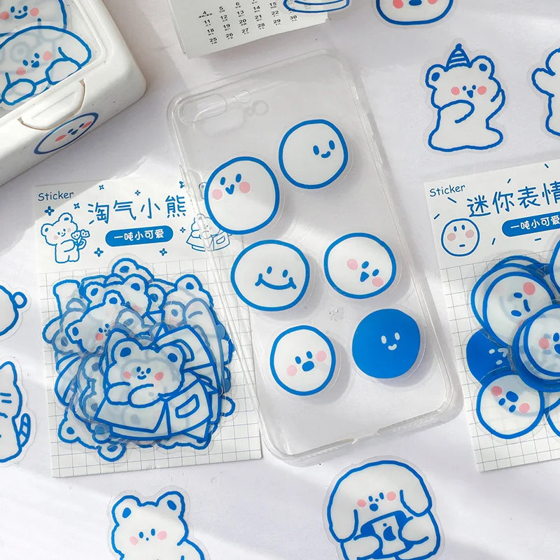 40 Pcs Cute Cartoon Rabbits Cat Decoration Washi Stickers For Scrapbook Planners | Канцтовары для офиса и дома
