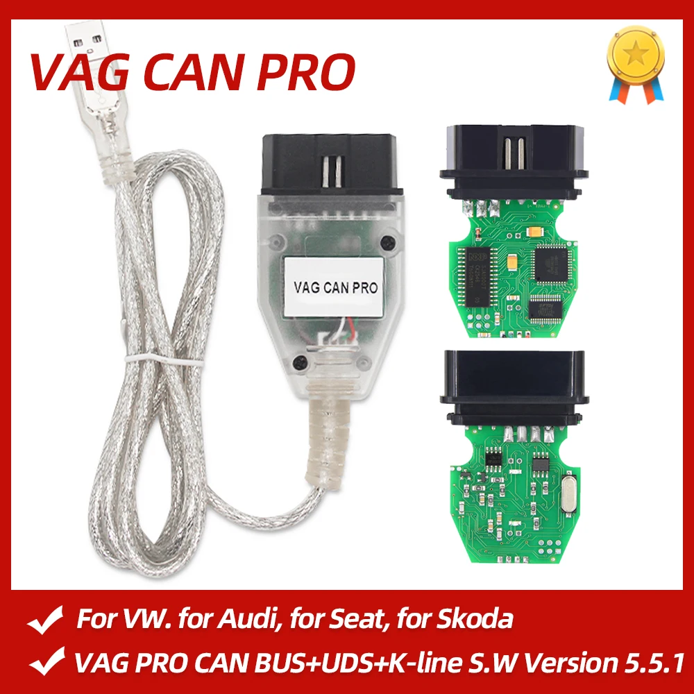 Кабель Obd2 Vag Can Pro V5.5.1 с переключателем считыватель кодов ошибок в автомобиле