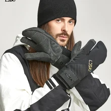 Ski Gloves Snowboard Gloves PU or Kevlar palm protection thermal insulation ski gloves semi-professional wrist protective gloves