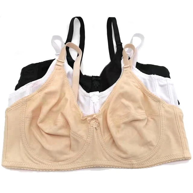 A+TTXH+Bra 38-46 Plus Size Bra For Women Biggest C D E Cup Bra Large Size  Lingerie Push Up Breathable Cotton Brassiere Underwear@1_D38_85 :  : Fashion