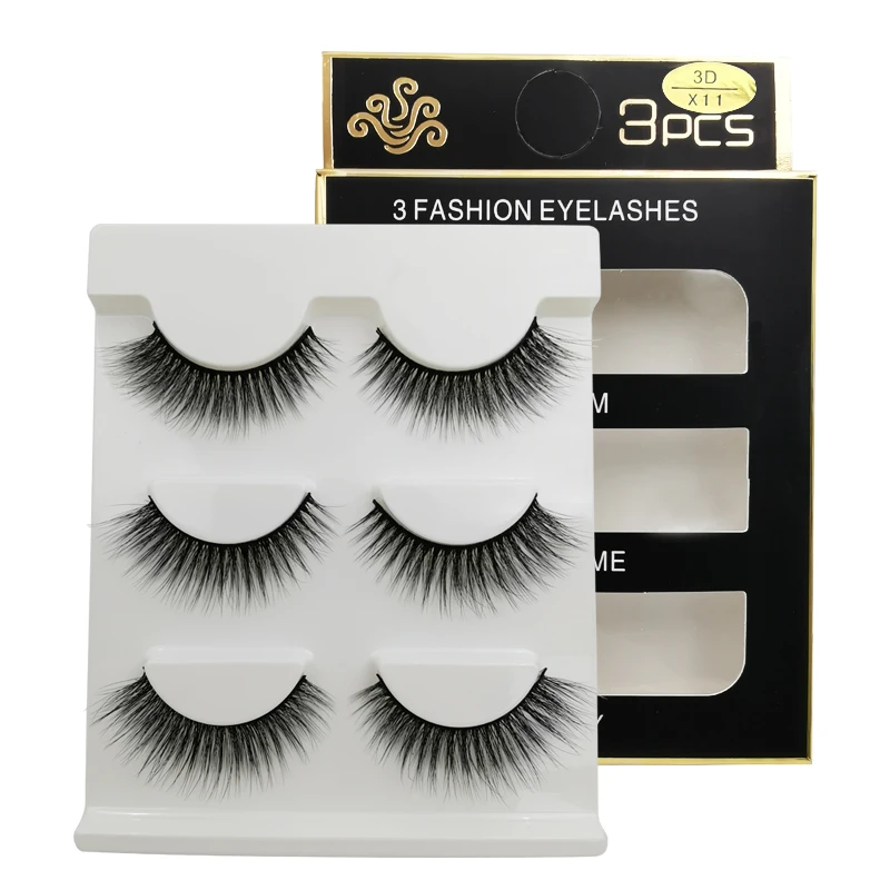 

SDSP 3 Pairs FalseEyelashes Synthetic Hair Eyelashes MakeupWispy FalseLashes Fake Eyelashes Make Up Lash maquiagem