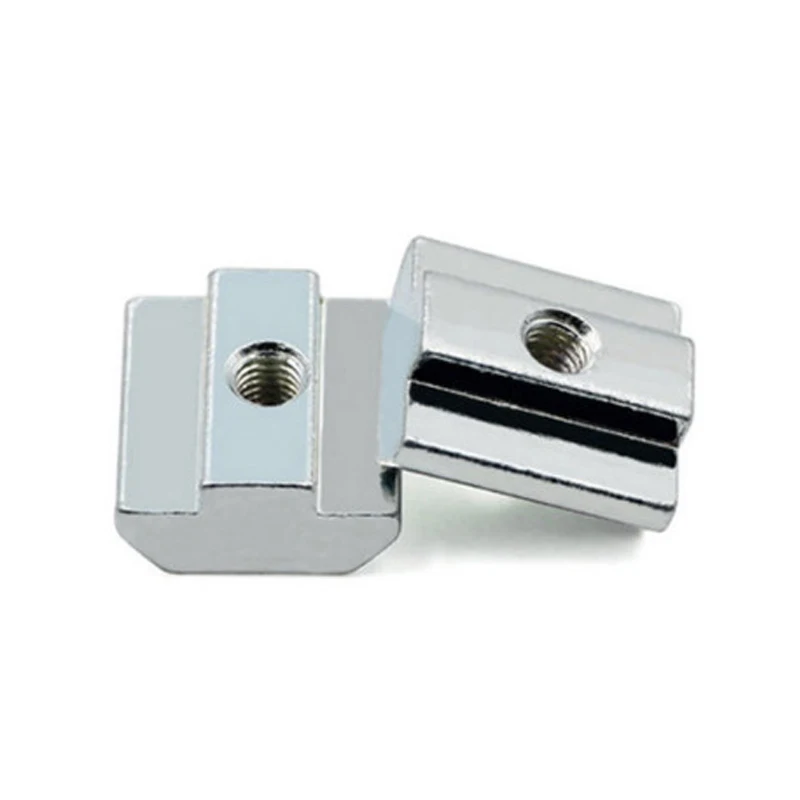 

20pcs 50pcs/lot Tee Sliding Nut T Sliding Hammer Nut Block Square Nuts M5 Nut 2020 Aluminum Profile Slot Zinc Coated Plate