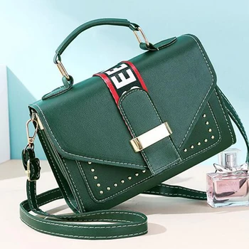 

Bags For Women Solid Flap Fashion Messenger Bag Rivet Women Shoulder Bag Small Lady Handbags High Quality Purse