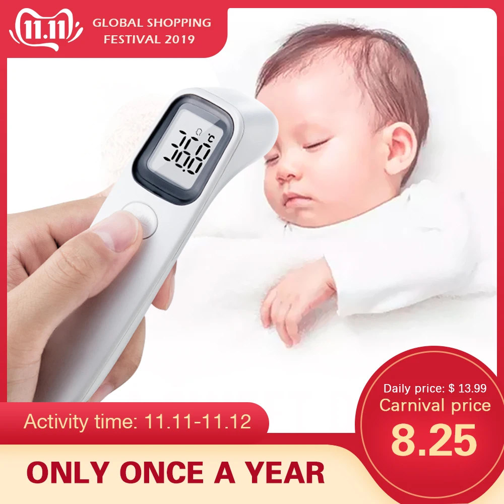 

AVICHE LCD Digital Non-contact IR Infrared Thermometer Forehead Body Temperature Meter for Baby Kid and Adult