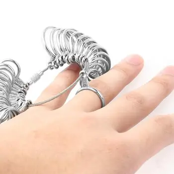 

New design Ring Sizer Set Jewelry Rings Sizer Gauge Tool Size Measuring Ring Finger Tool Rings Set On Stainless R9E9