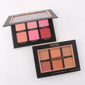 

6 Color Matte Powder Blush Palette Natural Waterproof Brilliant Make Up Blushing Set Face Cosmetic Blush Kit Pretty Cosmetic