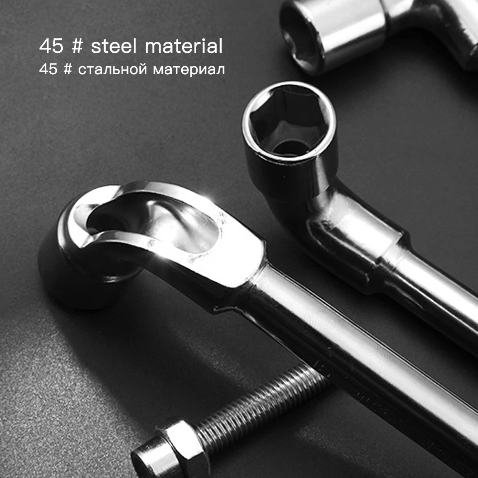 Open End Wrench Socket Tool Hex Socket Wrench Hand Repair Tool L-shaped Hexagonal Wrench 6-24mm Klucze Nasadowe Ratelsleutel