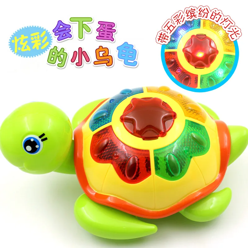 

Educational CHILDREN'S Electric Universal Flashing Light Flash Lay Eggs Turtle Toy Novelty Holiday Gift Strange New