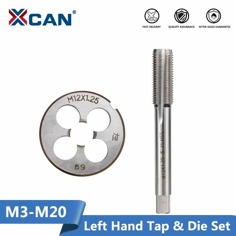 XCAN 2pcs M3 M6 M8 M10 M12 M14 M16 M18 M20 Left Hand Machine Tap and