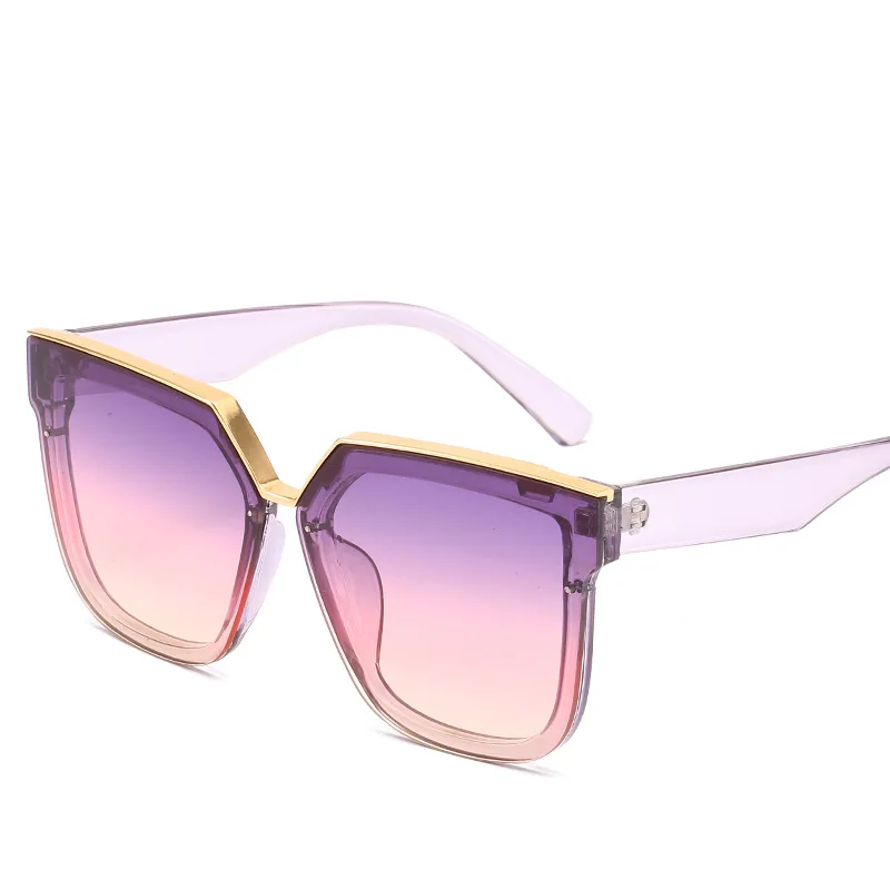LeonLion, негабаритные солнцезащитные очки, женские Квадратные ретро солнцезащитные очки, женские Брендовые очки для женщин, дизайнерские Oculos De Sol Feminino - Цвет линз: Purple