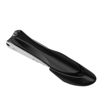 

Nail Clipper with Catcher - Stainless Steel Curved Fingernail and Toenail Clipper Cutter Trimmer with Holder for Men