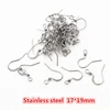 (Never Fade) 100pcs/lot 19x17mm Stainless Steel DIY Earring Findings Clasps Hooks Jewelry Making Accessories Earwire -W3-39 ► Photo 2/2