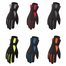 Новые перчатки для катания на лыжах для взрослых полный палец толстые водостойкие термостойкие перчатки для езды на велосипеде на открытом воздухе Зимние перчатки для катания на лыжах для мужчин и женщин