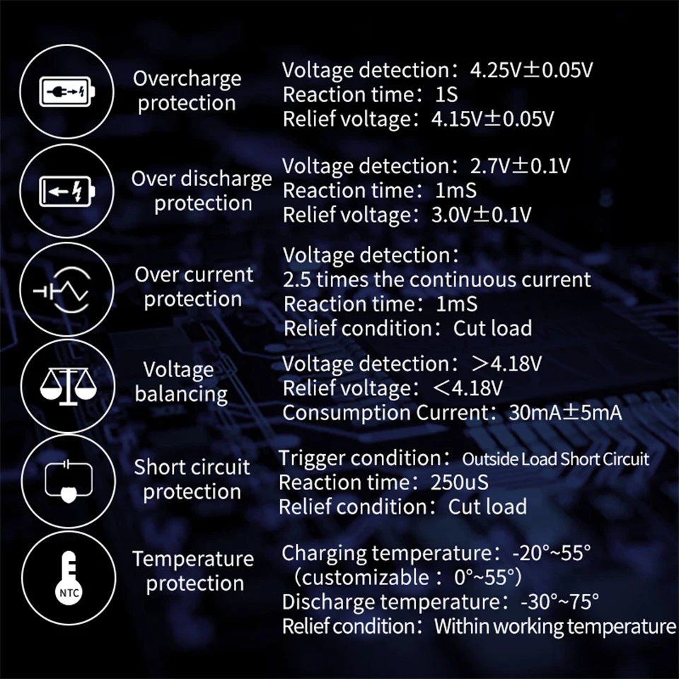 3S 12V BMS 10A 25A 35A 45A общий порт для 3 7 V 18650 литий ионного аккумулятора с балансировкой