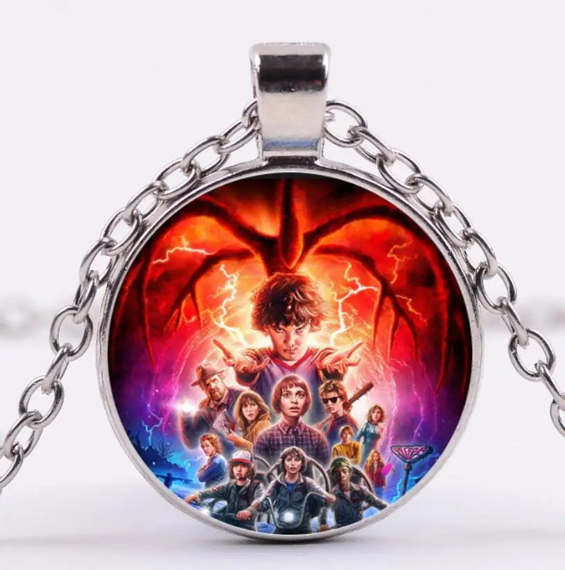 Anime Movie Stranger Things Toy Figure Eleven Dustin Mike Nancy Demogorgon Cosplay Keychain Necklace Kids Toys Gifts - Color: 11