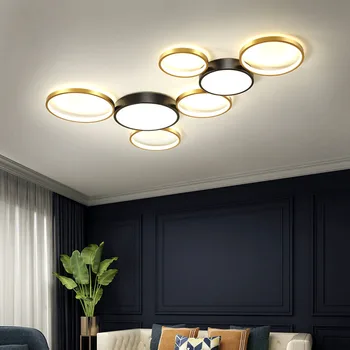 

Nordic modern living room LED ceiling lamp bedroom lamp restaurant LED chandelier hotel lamp round LED lamp factory direct sales