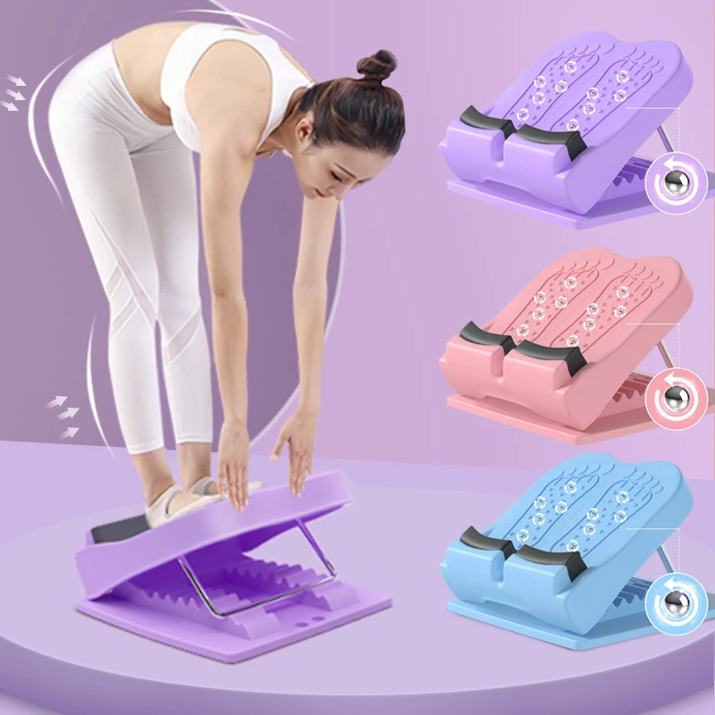 Adjustable Anti-slip Stretching Board Stretch Calf Balance Plate Yoga Fitness Pedal Leg Stretcher Gym Equipment Foam Non-slip | Спорт и