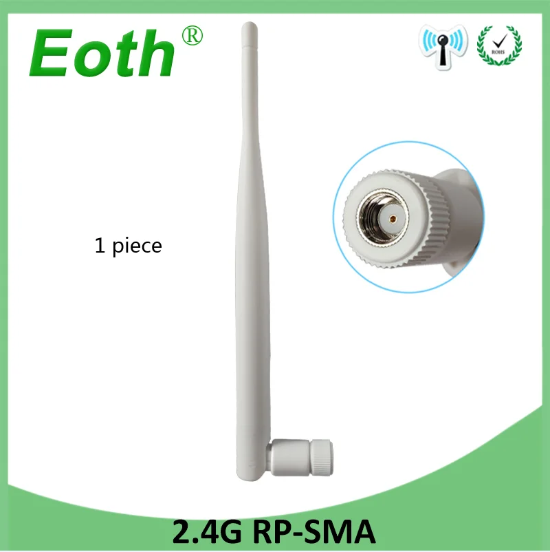 1PCS 2,4 ГГц WiFi антенна 5dBi антенна RP-SMA разъем 2,4 ГГц антенна wi fi антенна для беспроводного маршрутизатора Wifi усилитель - Цвет: 1PCS