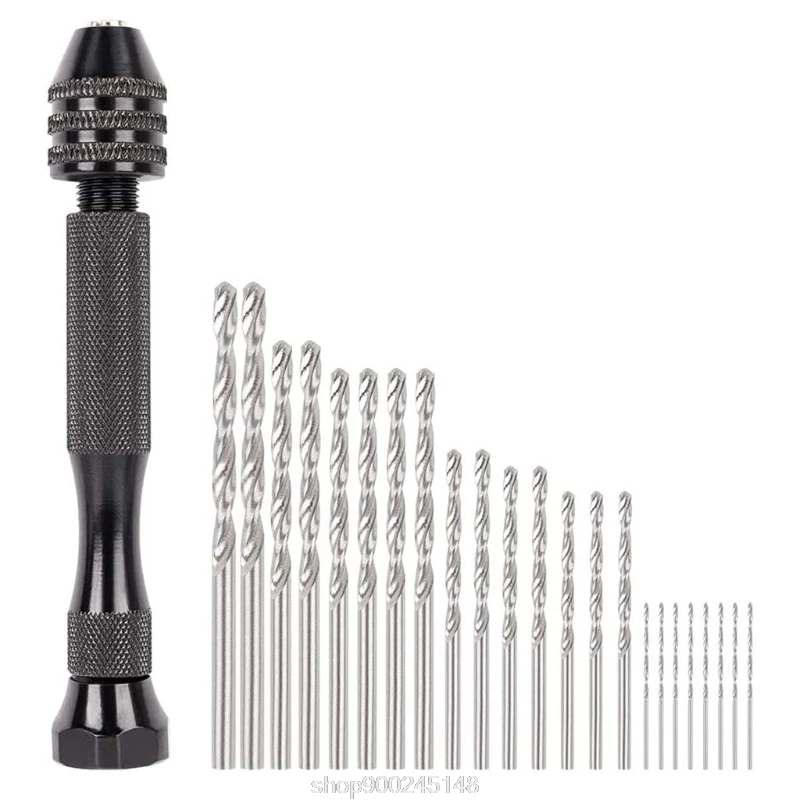 26Pcs Hand Drill Bits Set Pin Vise Woodworking Mini for Model Resin Jewelry Hole Maker Puncher N23 20 Dropshipping | Украшения и