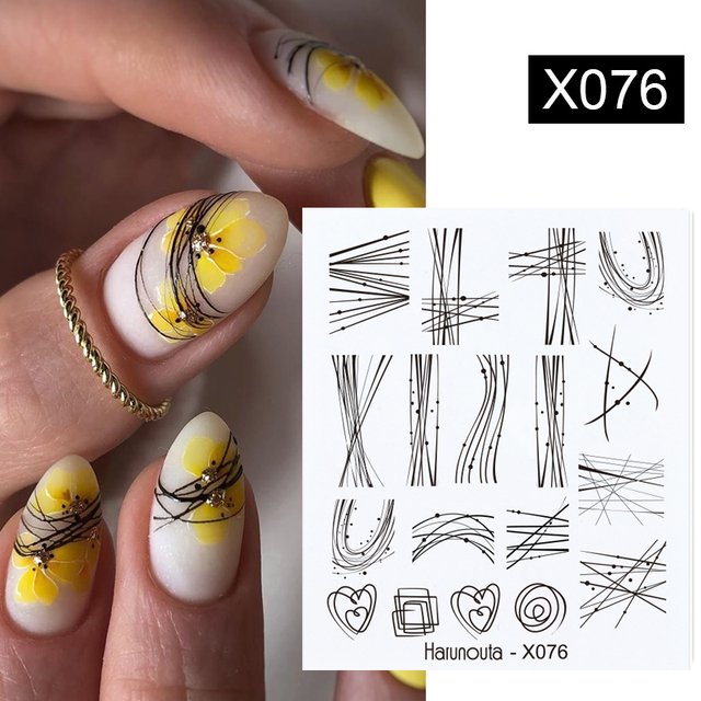 1 Sheet Nail Water Decals Transfer Lavender Spring Flower Leaves Nail Art Stickers Nail Art Manicure DIY