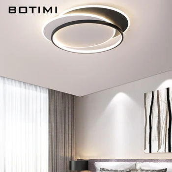 

BOTIMI Designer Modern LED Round Ceiling Lamp Creative Living Room Simple Surface Mounted Bedroom Lamps Kitchen Home Lighting