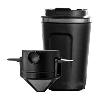 

380Ml Portable Hand-Cup Coffee Insulation Cup Stainless Steel Travel Cup Insulation Hanging Ear Filter Drip