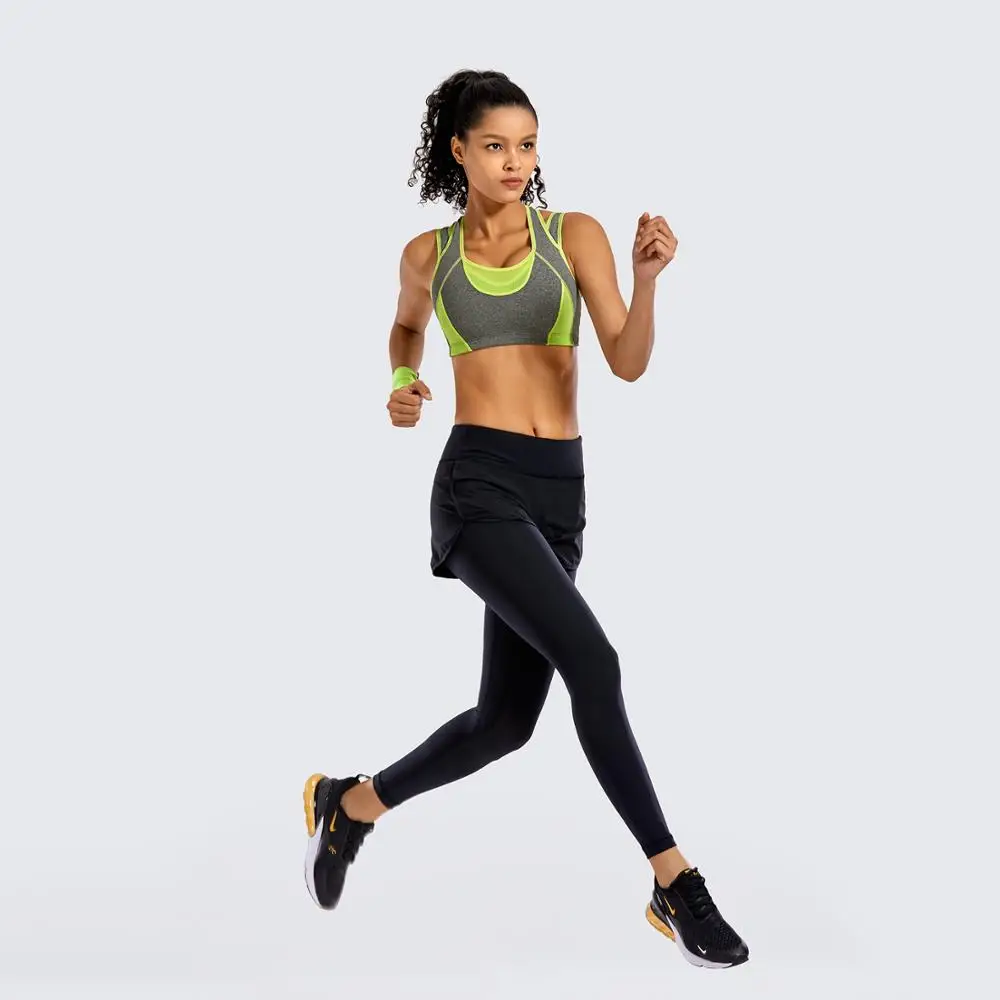 Kopen Vrouwen Hoge Impact Ondersteuning Wirefree Workout Racerback Sportbeha Top