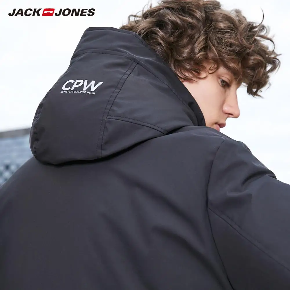Best  JackJones Men's Winter Hooded Down Jacket Casual Fashion Parka Coat Long style Menswear 218312518