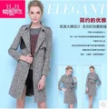 Модное осенне-зимнее шерстяное пальто для женщин с меховым воротником, однобортное, размера плюс, длинное, Casaco, 5 цветов, A0349