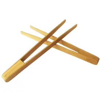 

Bamboo Kitchen Tongs 9.6 Inch Reusable Tongs Tool for Cooking, Toast, Bagel, Cake