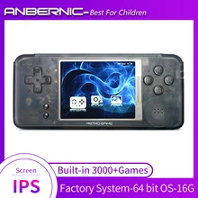 RS97 ips Ретро игры видео игры консоль эмуляторы портативный игровой плеер 3000 игры Детский подарок consola Ретро ТВ Игры 64 бит