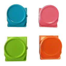 Clips magnétiques en métal coloré, 12 pièces, pour réfrigérateur, bloc notes, pour bureau, école, maison (vert +