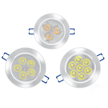 

LED Round Dimmable LED Downlight Light Ceiling Spot Light 3w 5w 7w AC110-220V Ceiling Recessed Lights Indoor Lighting