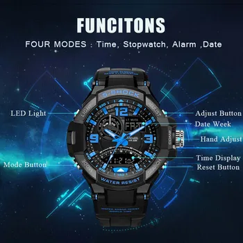 

OTOKY Sports Men's Watches Top Brand Luxury Military Quartz Watch Men Waterproof Shock Clock Relogio Masculino Watch 19August06
