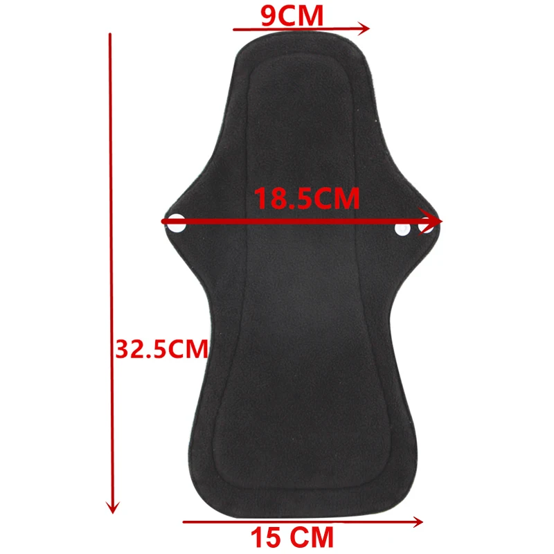 Almofadas de Bambu Forro de Calcinha Almofada de Pano Reutilizáveis Carvão Almofada Sanitária Guardanapo Lavável Fluxo Pesado Almofadas Menstruais Maternidade 5 Pçs 5 Cheap Absorvente pós-parto