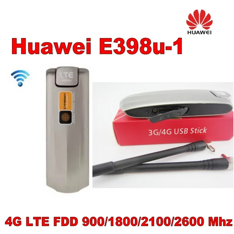 Оригинальная разблокировка LTE FDD 100 Мбит/с HUAWEI E398 4G LTE карта беспроводной передачи данных с 2 шт. антенной