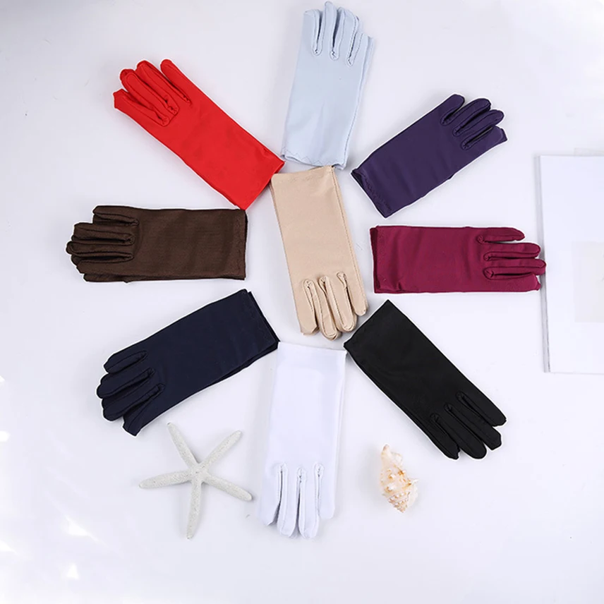 best mens leather gloves Woman's Summer Gloves Sunscreen Thin Motorcycle Gloves Bicycle Driving Ladies Anti-UV Breathable Spandex Pure Moto Summer Gloves mens fingerless gloves