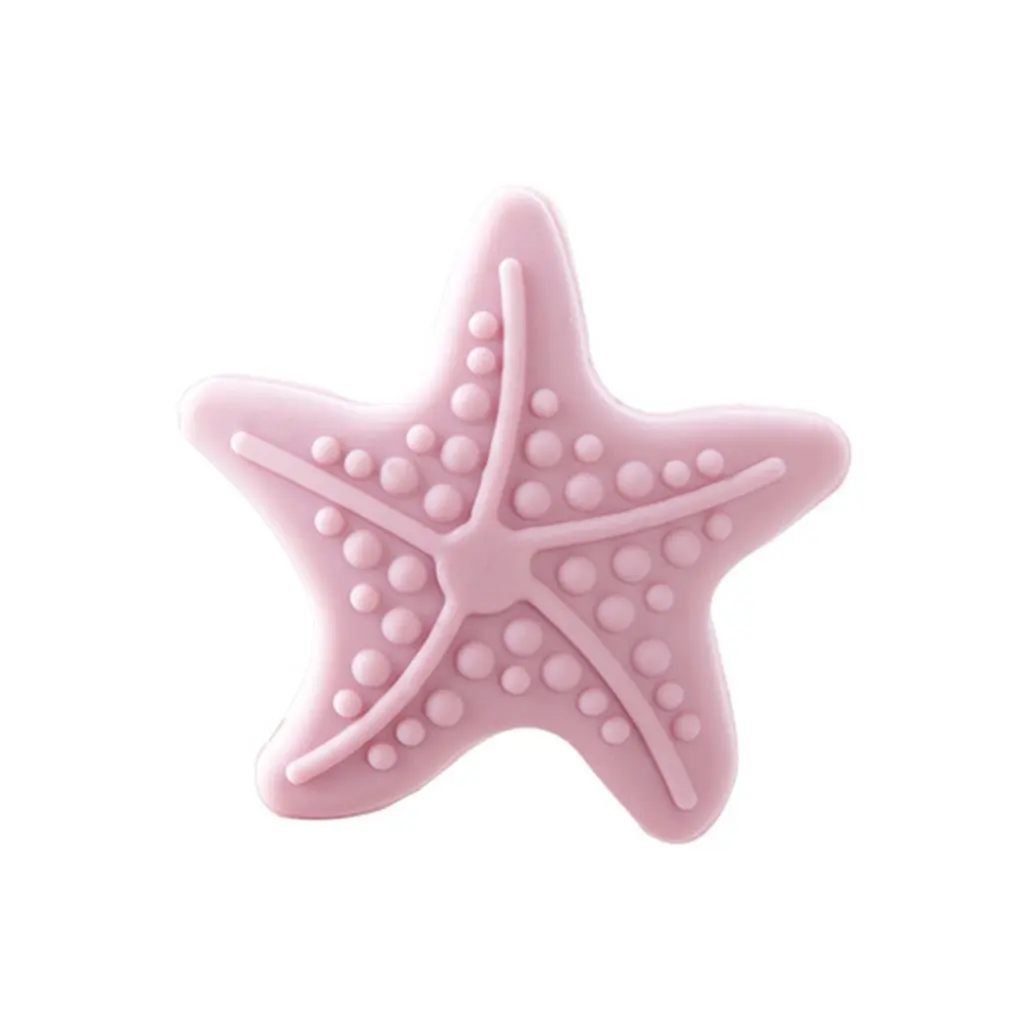 Светящаяся Морская звезда, силиконовая дверь, накладка на заднюю дверь, ручка на дверь, беззвучное крыло, защита от толщины, коврик, противоударный коврик, дверной стоп - Цвет: Розовый