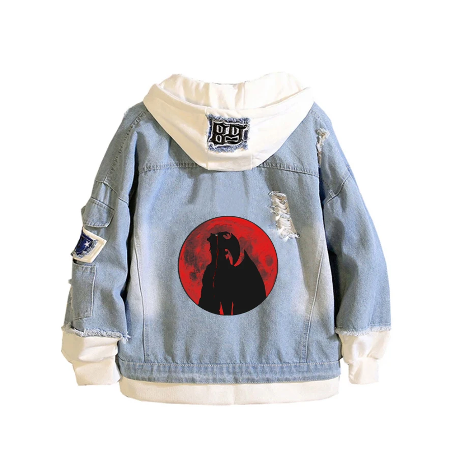 Anime Devilman Crybaby Coat Adolescenti Cowboy Cosplay Jacket Uomo Donna Casual Denim Cappotto Sciolto Con Cappuccio Cartone Animato Con Cappuccio