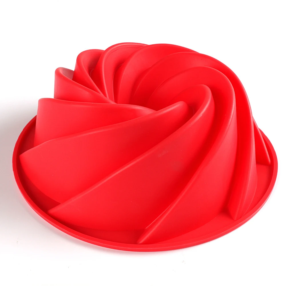 2020 New Mini Spiral Shape Food Grade Silicone Cake Mold Pan 3d Fluted Cake Mould From Bread Bakery Baking Tools Bakeware