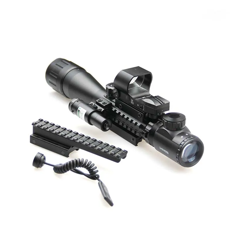 Тактические оптические прицелы 3-9x40 мм Охотничья винтовка с дальним красным лазерным прицелом, используемым для охоты