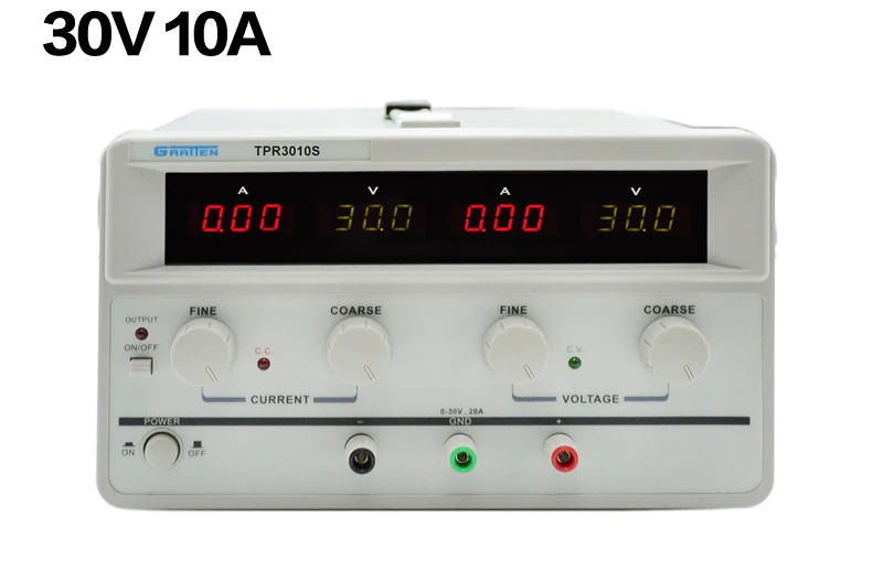 

GRATTEN TPR3020S Single channel CV/CC DC regulated linear power supply 600W 0 -30V / 0-20A stepless adjustable TPR3010S optional