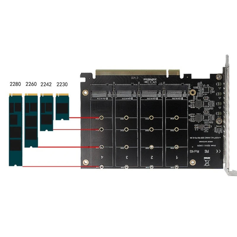 Nvme pcie adaptador pci-e x16 nvme m.2