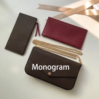 

Women Set Bags 3Pcs Luxury Shoulder Bag famous brand 2019 New Three-Piece mahjong Shoulder Bag Handbag Leather Shoulder Bags