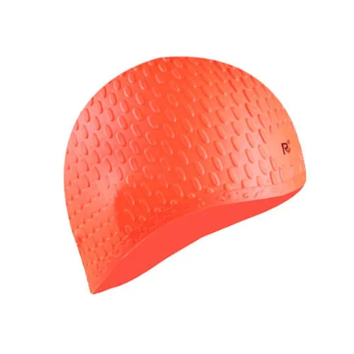 Мужская Женская шапочка для плавания, купальники для взрослых, большие размеры, Молодежные водонепроницаемые шапочки для бассейна, спандекс, Силиконовая защита для ушей - Цвет: Orange