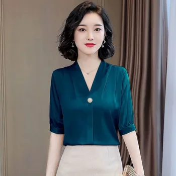 

Summer 2020 short sleeve t shirt army green Women Top Garment